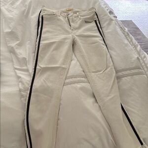 White Pants with Black Stripes